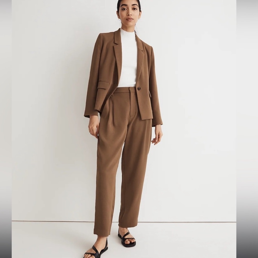 NWT Madewell Pleated Easy going crepe, Lt. Roast, Size 14